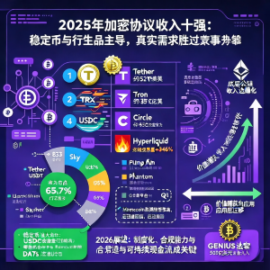 2025年加密协议收入十强：稳定币与衍生品主导，真实需求胜过叙事炒作