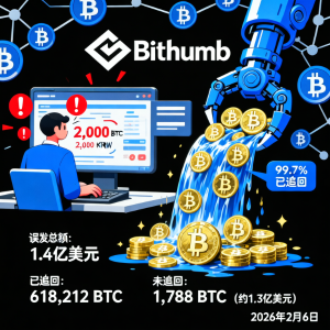 Bithumb误发价值1.4亿美元比特币，99.7%已追回