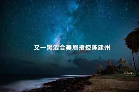又一黑涩会美眉指控陈建州