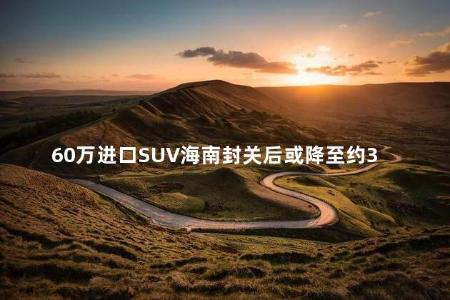 60万进口SUV海南封关后或降至约35万