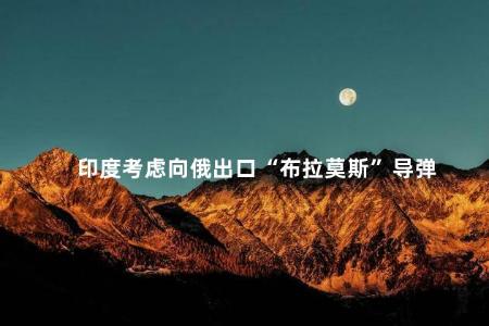 印度考虑向俄出口“布拉莫斯”导弹