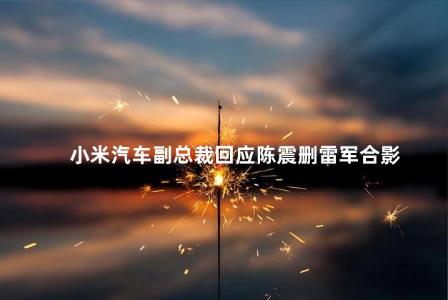 小米汽车副总裁回应陈震删雷军合影