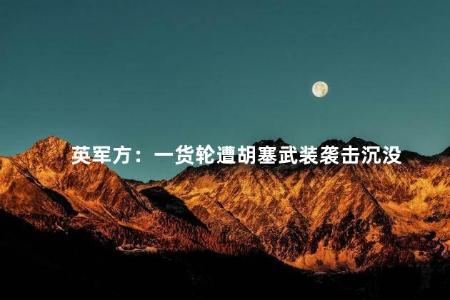 英军方：一货轮遭胡塞武装袭击沉没