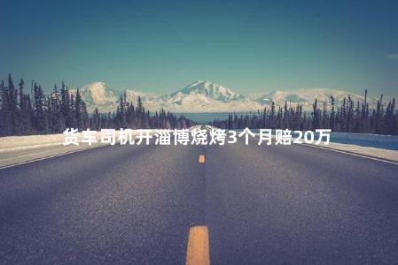 货车司机开淄博烧烤3个月赔20万