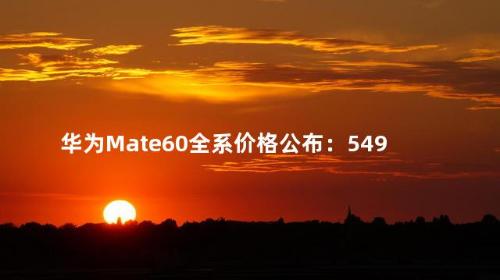 华为Mate60全系价格公布：5499元起