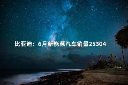 比亚迪：6月新能源汽车销量253046辆