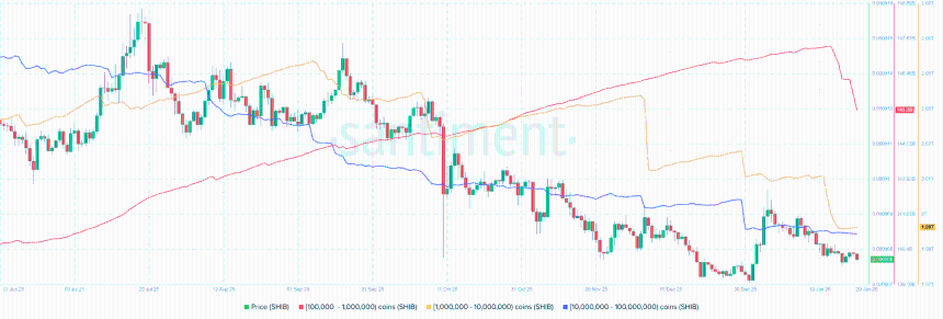 Santiment的供应分布图