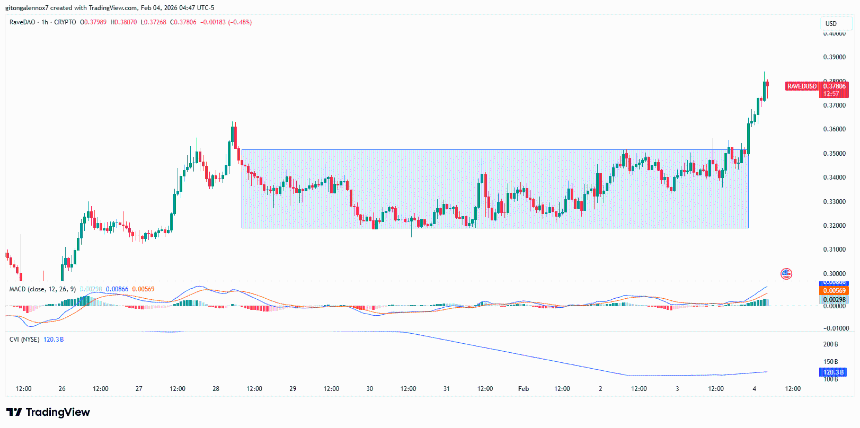 RaveDAO：RAVE的10%涨势能否持续至0.75美元？