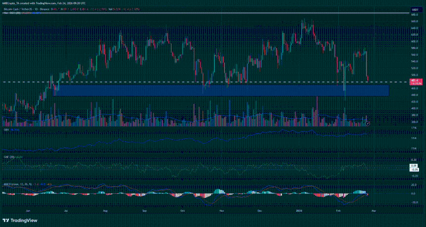 比特币现金1日图表