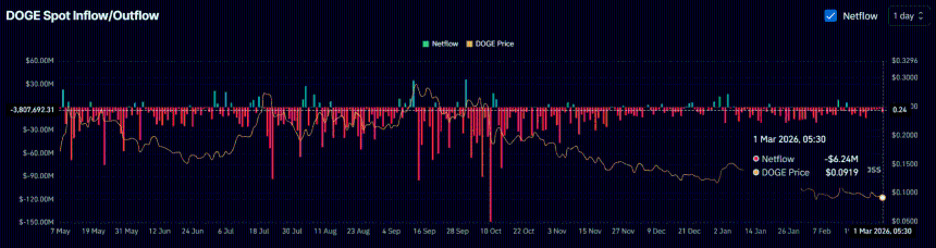 DOGE现货流入/流出