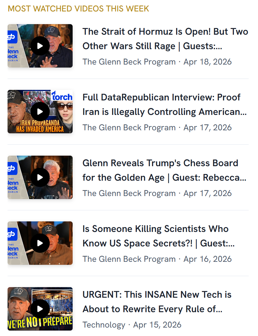 Glenn Beck节目截图