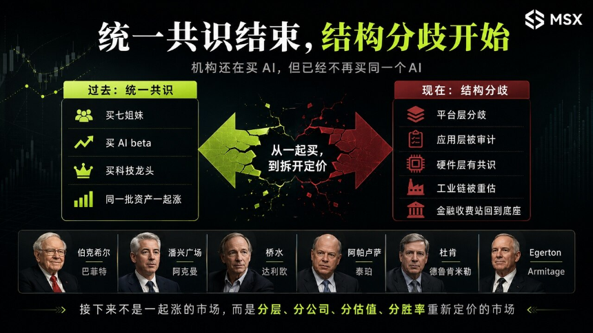 六巨头诸神之战：13F 美股持仓全景，顶级机构开始互为对手盘？