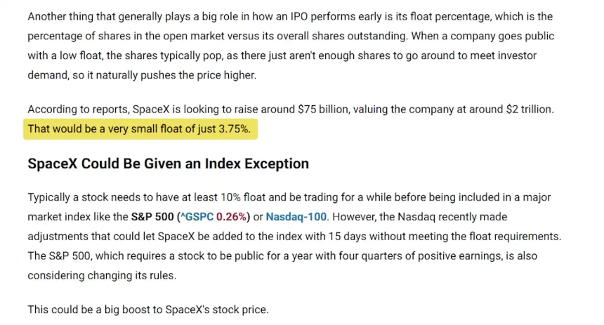 SpaceX IPO首日攻略:别当普通热门股炒