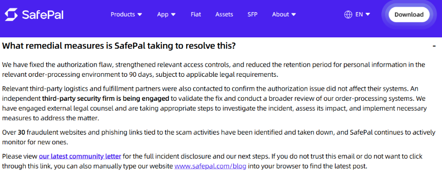 迟到三个月的坦白，SafePal 近4万用户信息遭泄露